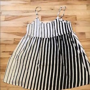 American Apparel Black/White Striped Dress short